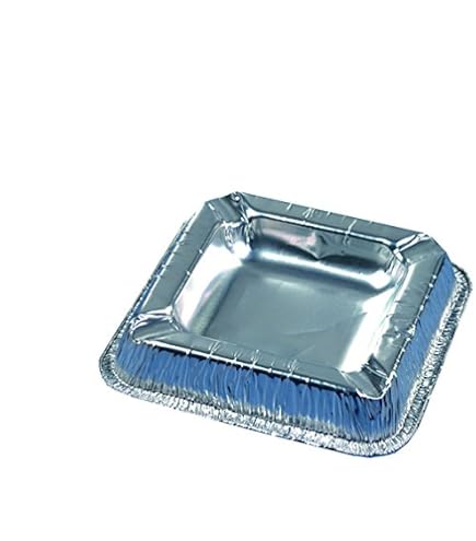 Danpak Einweg-Aschenbecher, ALUMINIUM 12, 6 x 12, 6 x 2, 2 cm, 100 Stück Küche, Haushalt & Wohnen