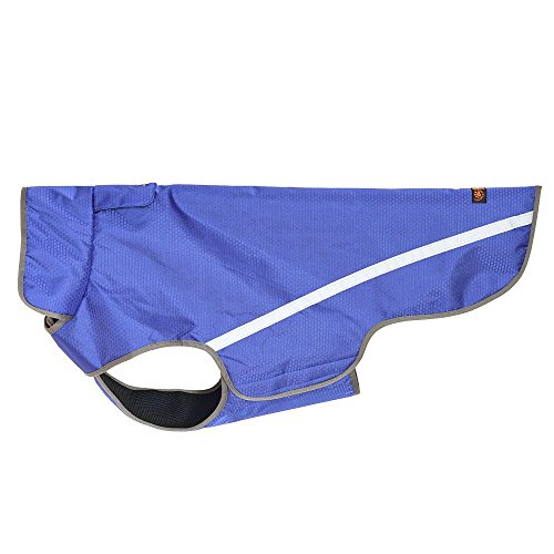 Preisvergleich Produktbild Blackdoggy wasserdichter Hunderegenmantel, Warnweste, Klettverschluss, weiche Sicherheitsweste für kleine, mittelgroße und große Hunde, schwarz, S