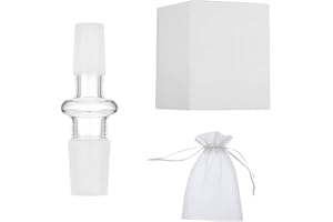 JINNUO's Convertisseur Femelle Adaptateurs En Verre Mélanger Taille Femelle 14MM à 18MM Femelle En Verre Tuyau D'eau En Verre Bong Pour Rigs De Huile Bongs (14Male TO 18Male, Clair)