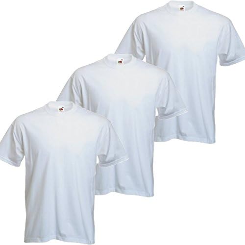 Mens 3 Pack Fruit of the Loom Valueweight T Shirt