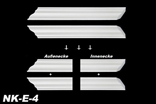 Innenecke Außenecke Stuckdekor Dekor für Stuckleiste Zierleiste E-4, NK-E-4