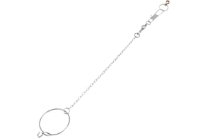 SHEENS Cadena de pie de pájaro de Acero Inoxidable con Anillo Loros para Mascotas Cadena de pie de Tobillera de pájaros para Diferentes Tipos y tamaños de Loros(3.5mm)