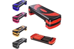 MAXSTRENGTH – Aerobic Stepper Cardio Fitness paso board-3 niveles gimnasio en casa ejercicio bloque