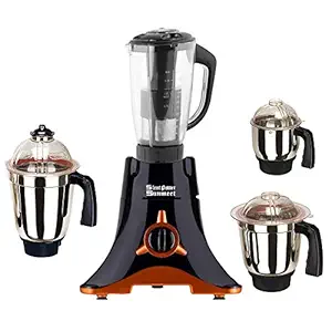 SilentPowerSunmeet Black Color 800Watts Mixer Juicer Grinder with 4 Jar (1 Juicer Jar with Filter, 1 Large Jar, 1 Medium Jar and 1 Chutney Jar) TAN20-SPS-640
