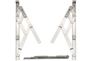 TRULY PVC SUPPLIES Pair of 13mm x 24" inch Top Hung Window Stays/Friction Hinges - Designed to Stay Open in Any Position Due to Friction, for uPVC or Aluminium profiled Windows (615mm).