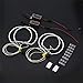 Produktbild Kongqiabona Professionelle Nicht-HID Halogen Scheinwerfer Weiß/Gelb LED CCFL Angel Eyes Halo Ringe Kit für BMW E46 3 Series 1999-2004 (weiß gelbes Licht)
