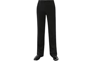 iEFiEL Uomo Pantaloni Lunghi Pantaloni da Ballo Latino Eleganti Pantaloni Flare da Ballo Salsa Tango Rumba M-XXL