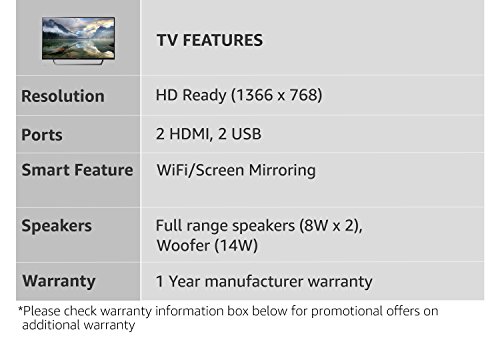 Sony 80 cm (32 inches) Bravia KLV-32W622E HD Ready LED Smart TV (Black)