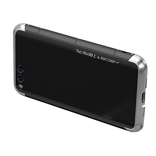 Xiaomi Mi 6 Funda   SHANGRUN Bumper Cover con cubierta de la PC dura   Marco de aleaci  n de aluminio Funda Carcasa Tapa caso para Xiaomi Mi 6 Negro Plata