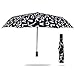 Produktbild YNG Pure Black Self - Open Selbst - empfangen Sunny Regenschirm Männer Double Business Creative Drei Faltbare Windy Regenschirm,AAA