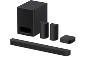 Sony BRAVIA Theatre System 6 (5.1 canali Surround Sound, 1000 W, con altoparlante posteriore e subwoofer, Dolby Atmos, DTS:X, AI Voice Zoom 3 con BRAVIA TV, DSEE, modalità multi-stereo per feste) nero