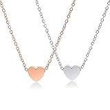 ❤️ Material: 2 stk elegante Damen Kette ist aus Titan mit Weißgold und Gold überzogen.