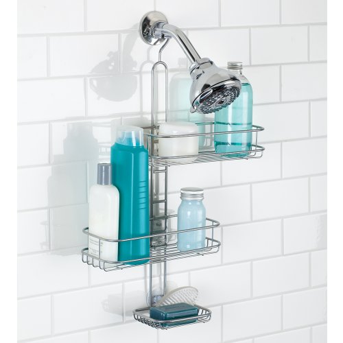 InterDesign 69286EU Linea Verstellbarer Dusch-Caddy, silber - 2