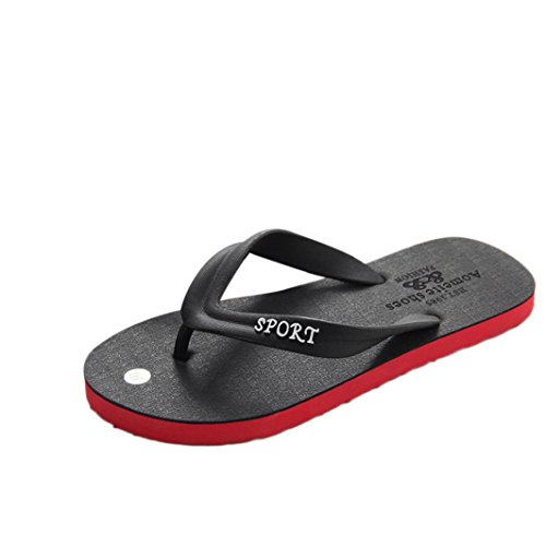 Preisvergleich Produktbild Zehensandale Badelatschen Herren Zehentrenner Sommer Outdoorschuhe Schwimmbadschuhe Beach Strandschuhe Badeschlappen Erwachsene Badeschuh Sport Hausschuhe Dusch- & Badeschuhe LMMVP (39 EU, Schwarz)