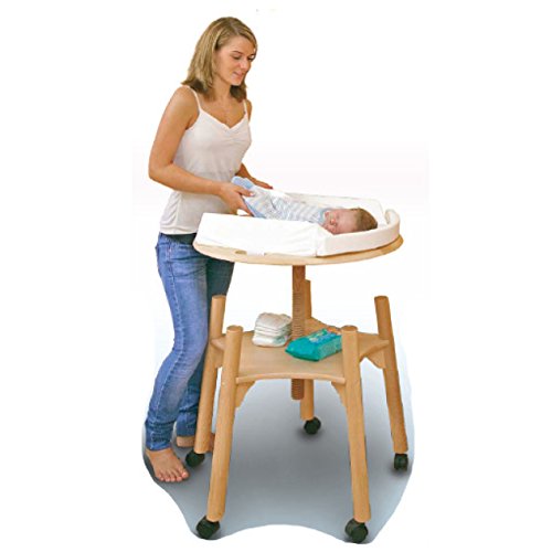 Preisvergleich Produktbild TOBI babybay babytwist colonialstil lackiert mit Rollen, Wickeltisch