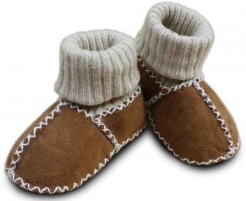Lambskin Sock Booties - Camel - Small