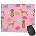 Produktbild Vizsla Dogs Donut Food Novelty Funny Cute Pink Donuts Love Dogs Love Donuts Mousepad 18x22 cm