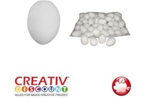 CREATIV DISCOUNT® NEU Watte-Eier, Weiß, 30mm, 20 STK. im Beutel