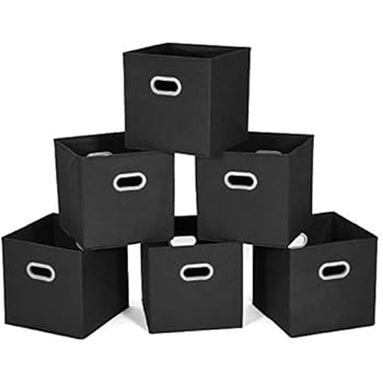 MaidMAX Aufbewahrungsbox aus Stoff in 6er-Set, Ordnungsbox Faltbox ohne