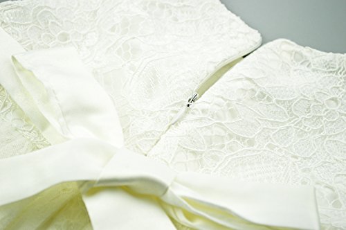 CIELARKO Baby Mädchen Kleid Kleinkind Blumen Spitze Taufkleid Festlich Hochzeits Kleidung - 9