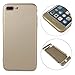 Produktbild iPhone 7 Plus / 7S Plus Hardcase Hülle, Asnlove Puro Farben 3 in 1 Ultra Dünn 360 Full Body Coverage Protective Schutz Schutzhülle Anti-Kratzer Elegant Stoßfest Premium Hart PC Skin Rückdeckel Glatte Rückseite Bumper Durchsichtig Handy Gürtel Tasche Etui für Apple iPhone 7 Plus / 7S Plus 5.5 Zoll, Golden