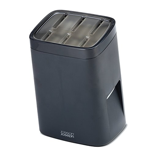 Joseph Joseph Lockblock Messerblock mit Kindersicherung, ohne Messer, dunkelgrau