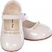 Baby Girls Cream Patent Diamond Shoes