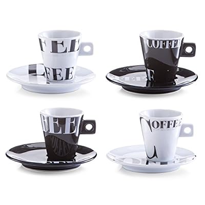 Zeller 26540 Service expresso 8 pièces en porcelain "Coffee Style"