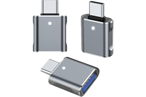 Mepsies Adapter USB C (3 sztuki), adapter USB C na USB 3.0 OTG kompatybilny z MacBook Pro, Samsung Galaxy, smartfonami typu C, tabletami i innymi (szary)