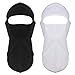 Price comparison product image 2 Pieces Balaclava Ski Masks Thin Riding Masks Motorcycle Windproof Full Face Mask, Black and White