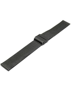 Meyhofer Uhrenarmband Villach 16mm schwarz Milanaise feines Geflecht Schiebeverschluss MyCrkmb541/16mm/schwarz...