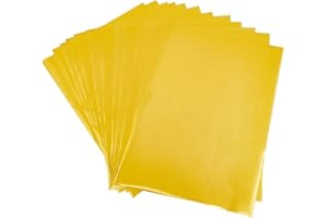 SUPERFINDINGS 50 Fogli A4 Hot Foil Stamping Papers Oro Trasferimento Carta Foil 20.7x29cm Metallic Trasferimento di Calore Fogli di Carta stagnola per Foil Quill/Penna di Calore Scrapbooking Carte