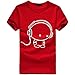 Produktbild Manadlian Herren t Shirt O Ausschnitt, 2018 Neu T-Stücke Männer Junge Kleider Baumwolle Hemd Kurzarm Niedlich Kopfhörer T-Shirt (XXXL, Rot)