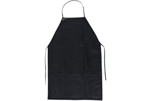SEIWEI Tablier imperméable pour homme - Noir - Tablier de travail en caoutchouc vinyle - Tablier de travail industriel et chimique - 88,9 cm