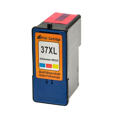 4 Patronen für Lexmark 36 + 37 XL – Schwarz je 18ml, Color je18ml, kompatibel - 3