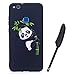 Produktbild Huawei P10 Lite Hülle, Edaroo Bunt Malerei Ultra Slim Schwarz Flexible Silikon Gummi Handy Schutzhülle Schale Schutz Phone Case Cover Dauerhaft Stoßfest Bumper für Huawei P10 Lite - Niedlich Glücklicher Panda