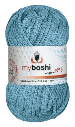 Myboshi No. 5, Farbe 550 wolke, 25g Knäuel, Sommerwolle, häkeln, Seelengarn, 57% Baumwolle und 43% Polyamid, Trendwolle, Häkel- & Strickgarn