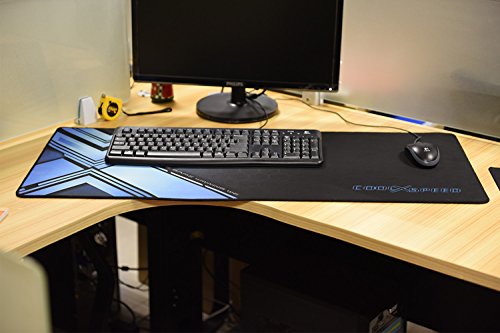 cmhoo verlängerter Gaming Mauspad/Pad genähte Kanten seidig glatte, Extended - 6