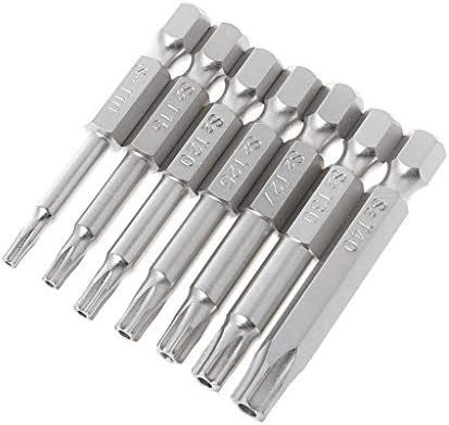 JENOR 7Pcs Star Drill Bits Screwdriver Magnetic 1/4" Hex Shank Hand Tools Five-Pointed Star Bore T10-T40