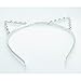 TOOGOO(R) Korean Cat Ear Party Pearl Crystal Rhinestone Headband Headwear Punk Hair Wrap Silver