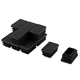 Netto Gewicht: 45g 12 Pcs 20mmx30mm selbstschließenden Ende Kappe Rechteck Rohrstopfen Rohreinsätze de