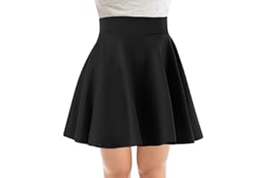PopCouture Womens Mini High Waisted Flared Skater Skirt