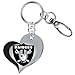 Produktbild aminco NFL Schlüsselanhänger Oakland Raiders Swirl Heart