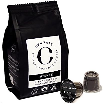 CRU Kafe Nespresso Compatible Pods Organic Fairtrade Coffee - Intense (96 Pods)