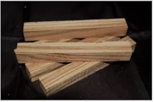 AFFILAUTENSILI MANZANESE LEGNO DI ZEBRANO PER COSTRUIRE LE PENNE AL TORNIO 150 mm x 19 mm x 19 mm