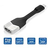 USB 3.1 Type-C To HDMI Adapter, Metal USB 3.1 to HDMI Female Adapter, 1080P ultra HD USB C to HDMI Cable for New Apple 12-Inch Retina MacBook, Chromebook Pixel, Microsoft Lumia 950 /950XL and more (Black)