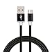 Produktbild Sweet Tech Schwarz 1.5m Micro USB Nylon Umflochtenes Verwicklungssicheres Kabel Ladekabel Datenkabel Geeignet für Alcatel Idol 4S Windows