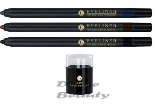 Blink Eye Liner - Professionally Designed For Eyelash Extensions Includes Free Sharpener (Black)