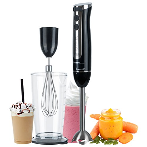 TZS First Austria - Edelstahl Stabmixer mit stufenloser Geschwindigkeitsregelung inklusive Schneebesen-Aufsatz Mixbehlter Prierstab TZS First Austria - Edelstahl Stabmixer mit stufenloser Geschwindigkeitsregelung inklusive Schneebesen-Aufsatz Mixbehlter Prierstab