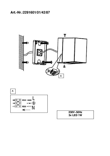 Trio Leuchten LED Außen-Wandleuchte, Aluminiumguss, inklusiv 3 x 1 W, 10 x 7 cm, um 320° schwenkbar, anthrazit 229160142 - 3